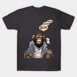 Stoned Monkey Blah Blah Blah Monkey Thoughts T-Shirt